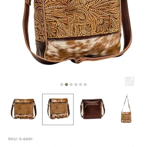 Myra Leather & Hairon Bag - Picture 4 of 10